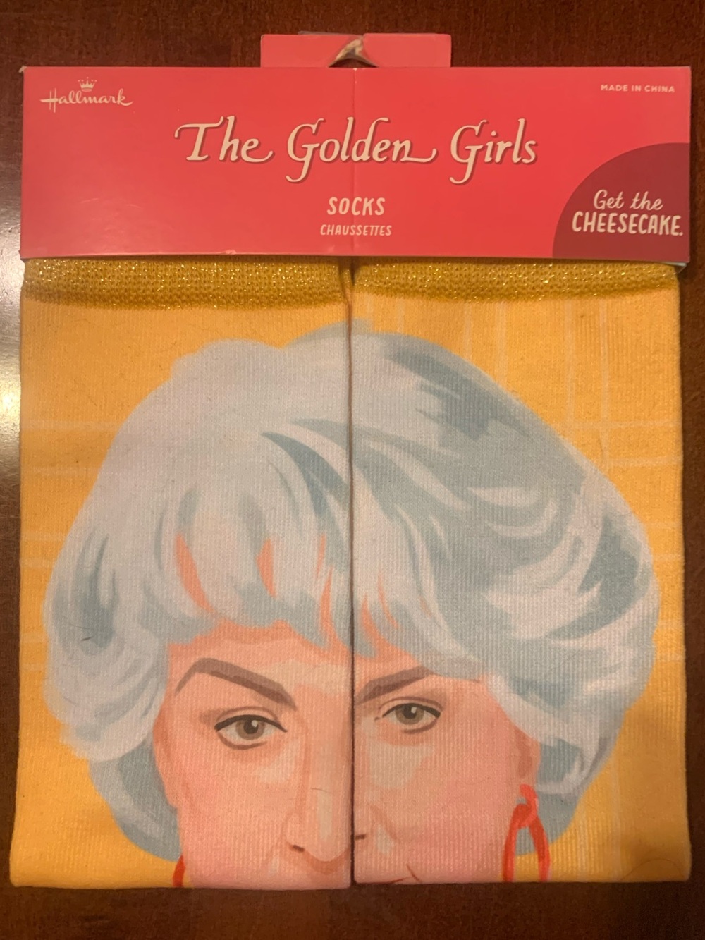 Hallmark Golden Girls 'Get the Cheesecake' Novelty Socks